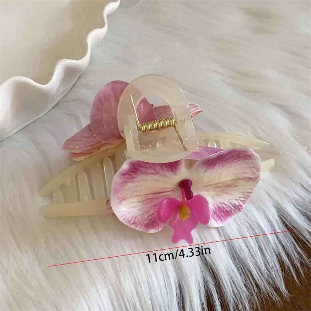 فراشة زهرة الأوركيد مشبك شعر بوهيميا المشابك ذيل حصان كليب السحلية مشبك شعر الكورية نمط أغطية الرأس انتزاع كليب #4