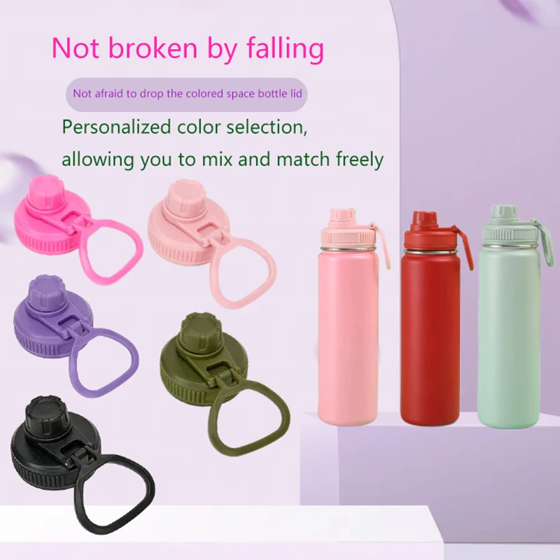 

Cup Lid For Water Bottle Handle Cover Accessories Colored PP Plastic Sports Portable Bottle Lid
