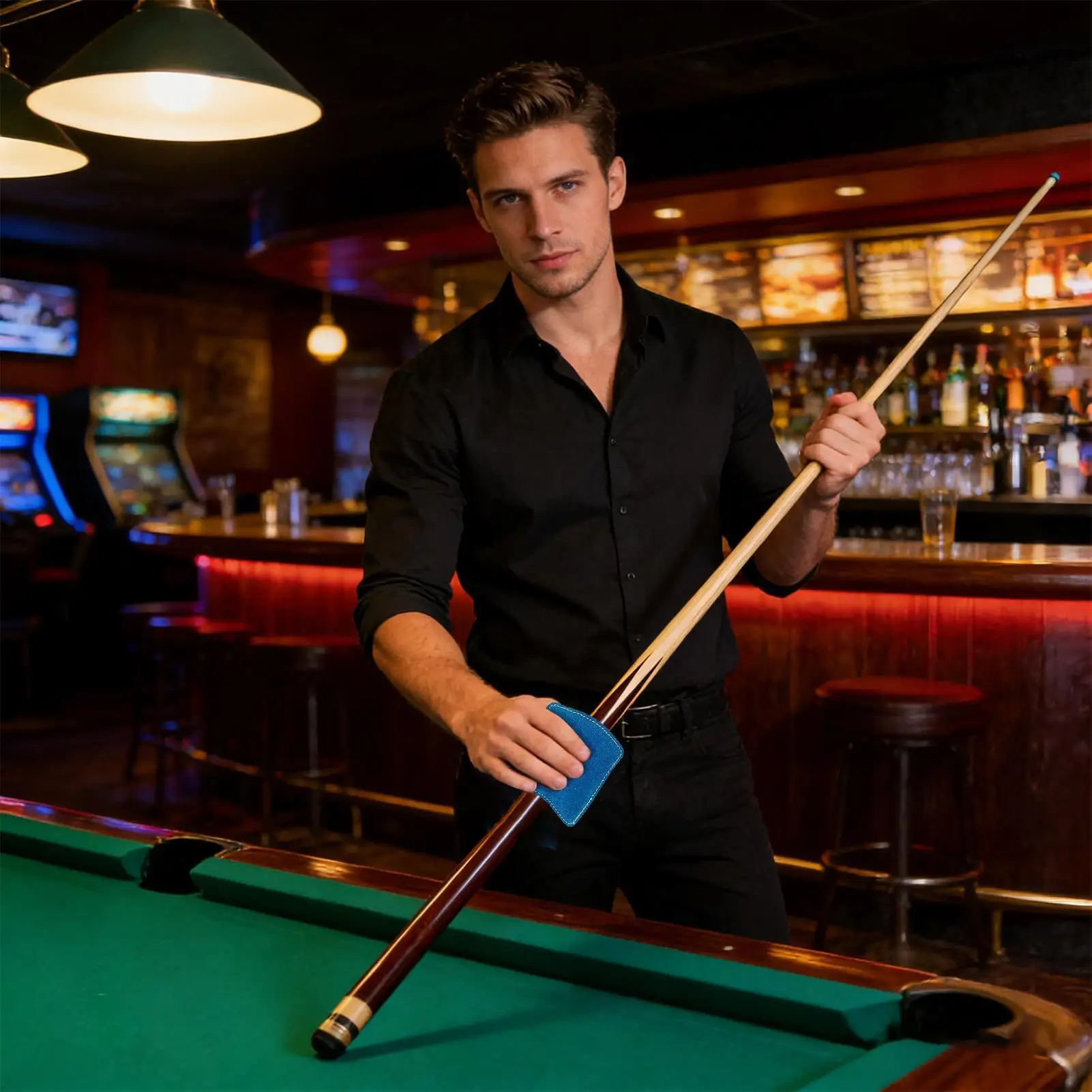 

Салфетка для чистки бильярдных киев, мягкая полировочная салфетка для ухода за кием, для игроков, любителей, домашнего использования, клубных игр