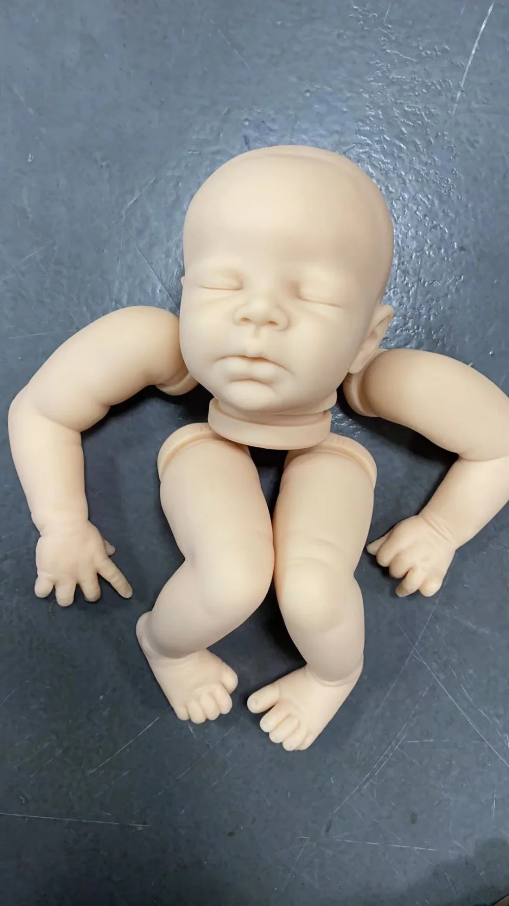 16Inch Bebe Reborn Doll Kit Zendric Sleeping Baby Unfinished Unpainted DIY Blank Doll Parts with Cloth Body