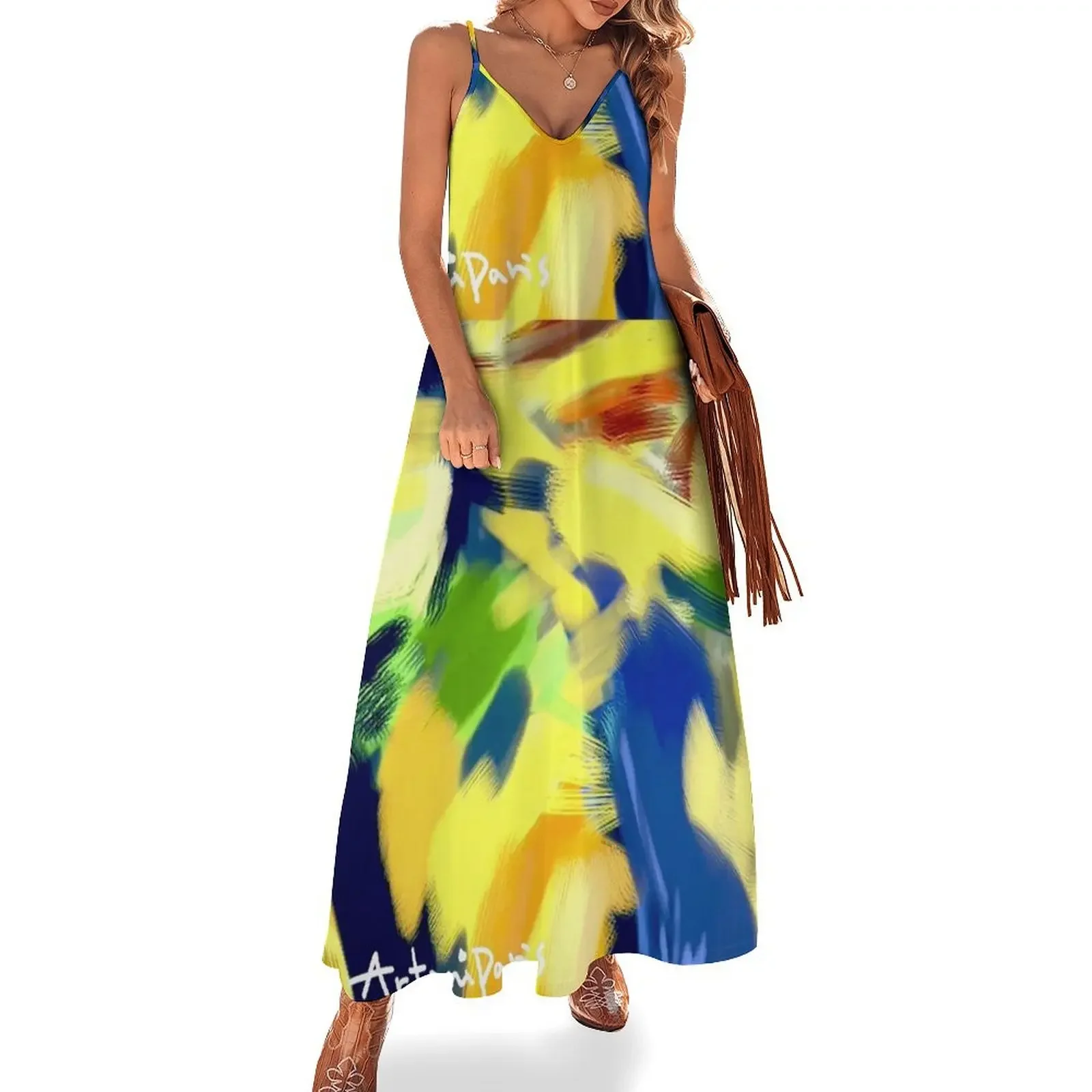 

color me happy Sleeveless Dress party dresses women summer dress Woman dresses Beachwear