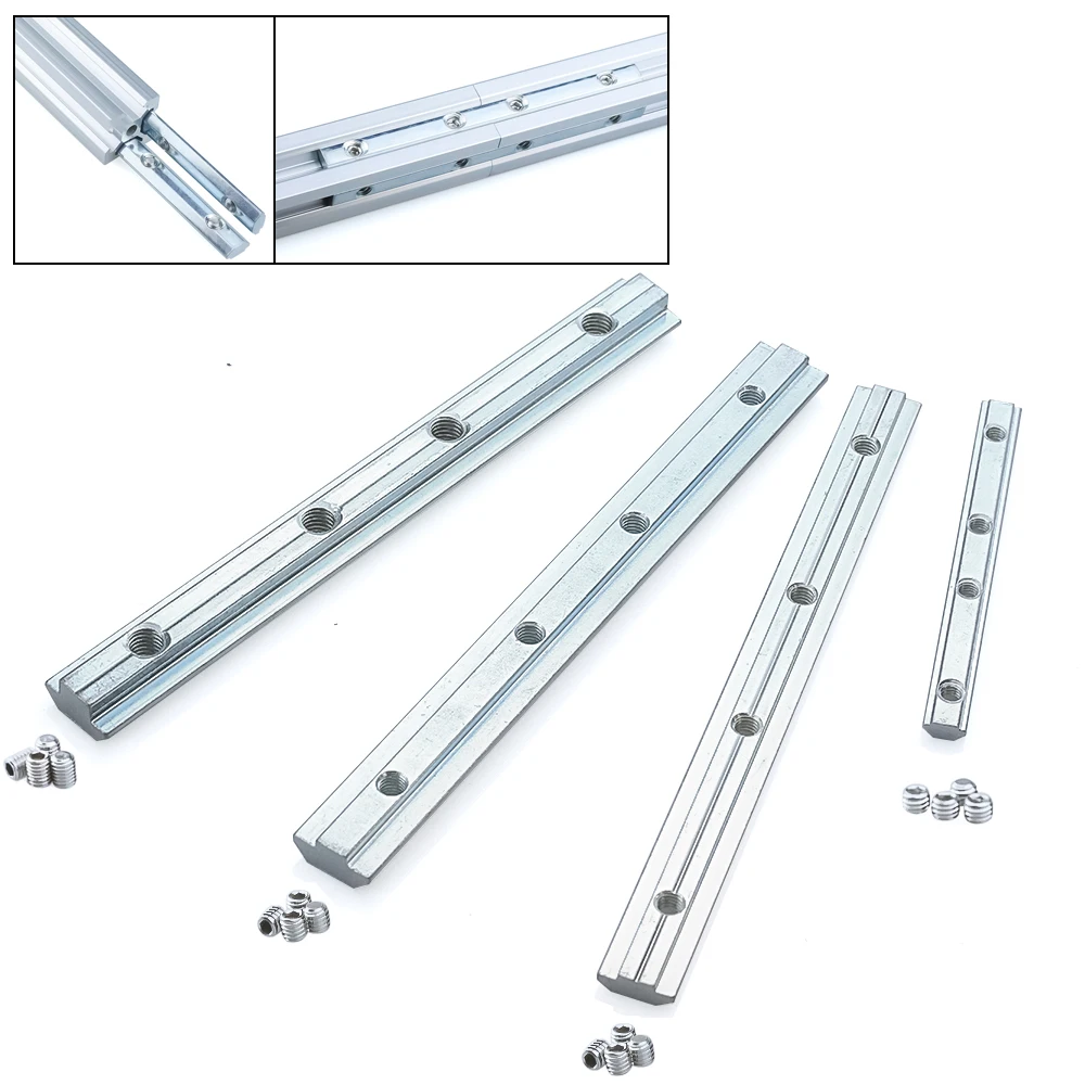 180 Degree Aluminium Extrusion Profile Straight Joint Inside Connector Fittings Strip for 20/30/40/45 Series Aluminum Profiles