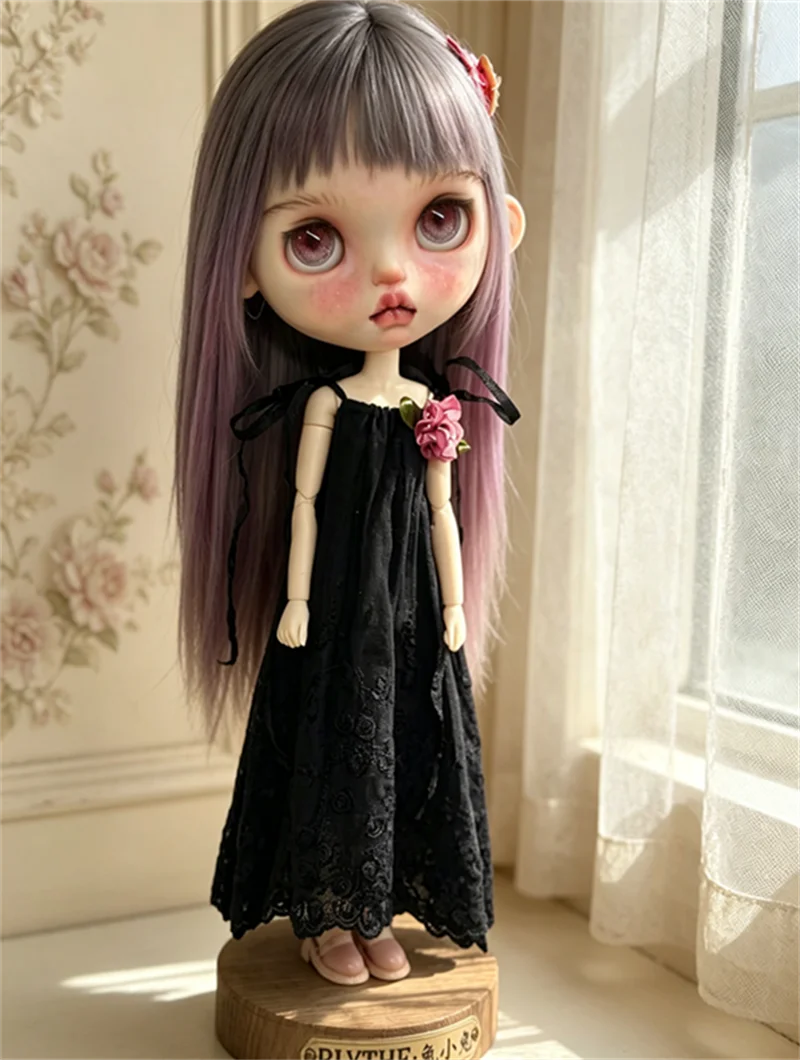 Ob24 Baby Clothes, Blythe Baby Clothes New Long Dress Skirt Black Strap Skirt Summer Versatile Women's Baby Clothes