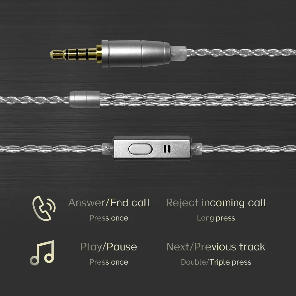 NICE Wired Headphones 1DD+1BA Hybrid Metal Earphones HiFi in-Ear Monitor with Detachable 2Pin Cable for Musician Drummer