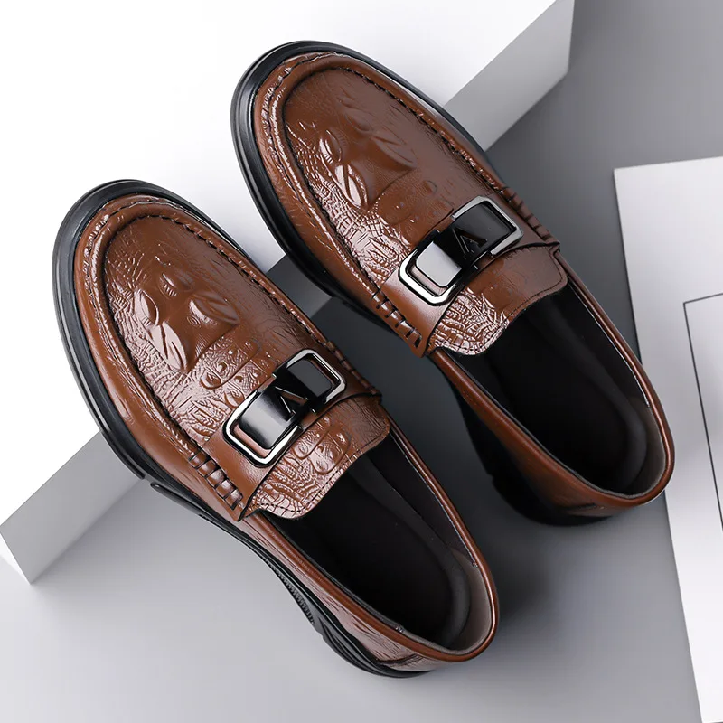

Leather Shoes Men's Genuine Leather High-end Business Men's Comfortable Loafers Men Formal Wear Commuting Versatile Trendy Shoes