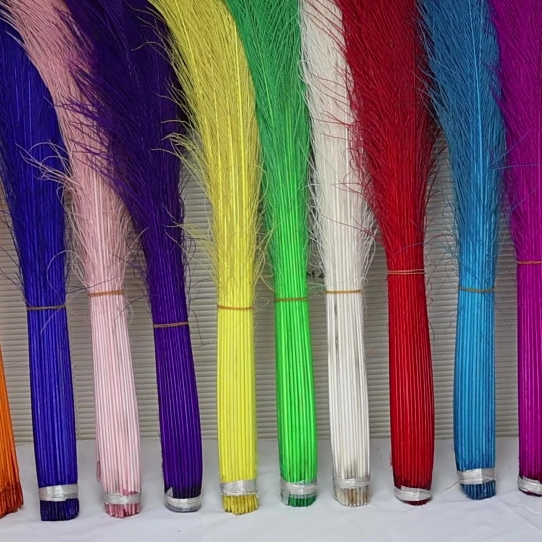 100pcs/lot Dyed Peacock Feathers for Crafts 80-90 Cm/31-35 Inch Decorative Celebration DIY Clothing Accessories