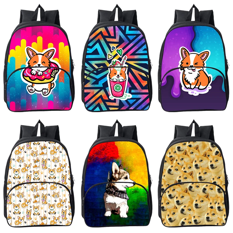 

New 3D Print Pet Dog Welsh Corgi Pembroke SchoolBags Teenage Girl Kawaii Korgi Backpack Women Travelbags Laptop Bookbag Mochilas