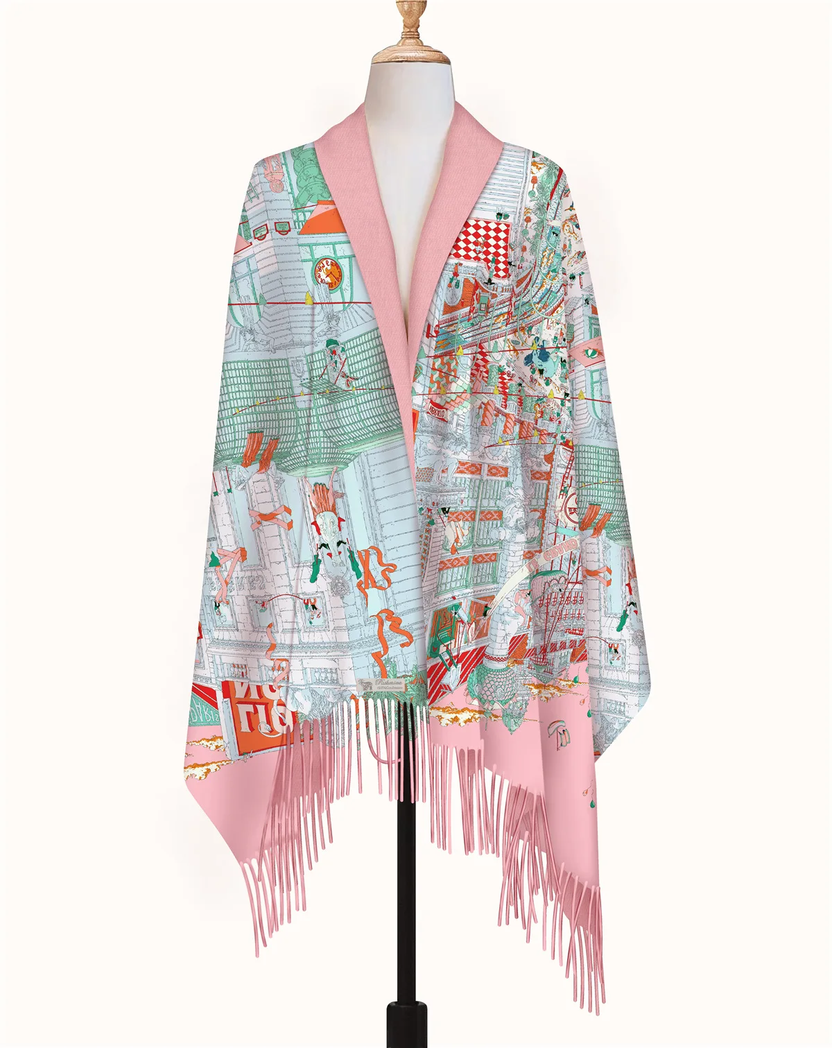프랑스산 200x70cm 모조 캐시미어 숄, 예술적 로 - Cashmere Scarf Wrap 리뷰 및 가격