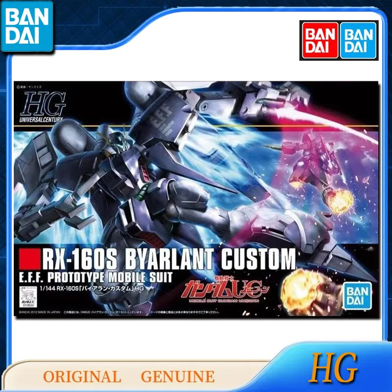 Bandai Original Genuine HG RX-160S BYARLANT CUSTOM PROTOTYPE MOBILE SUIT Anime Action Figures Toys Gift Assembly Model Ornaments