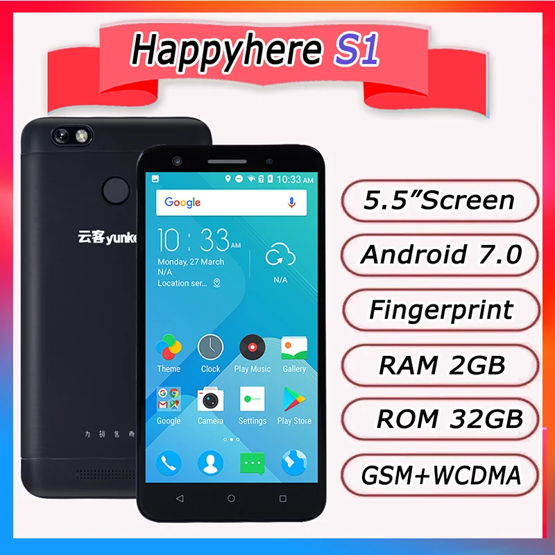 new 2023 smartphone 2GB RAM 32GB ROM Android 7.1 Brand New Fingerprint Telephone cheap cell phones on sale and free shipping