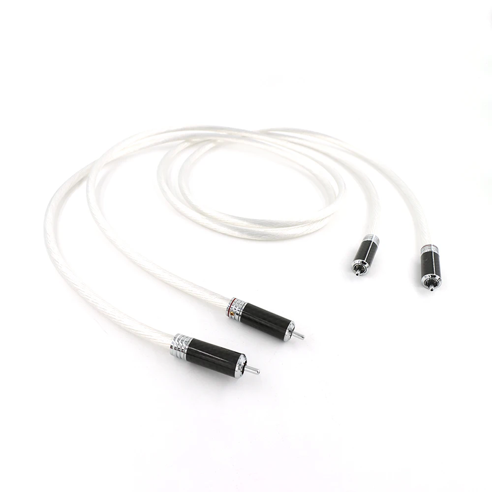 ブロードキャストグレード RCA インターコネクト - 極低温処理 OCC シルバー & トリプルシールド (ペア) ​