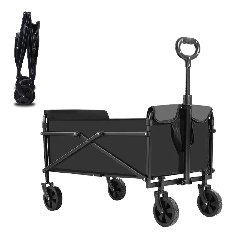 

Foldable portable picnic outdoor camping heavy duty multi-function shopping beach cart, easy to carry and durable