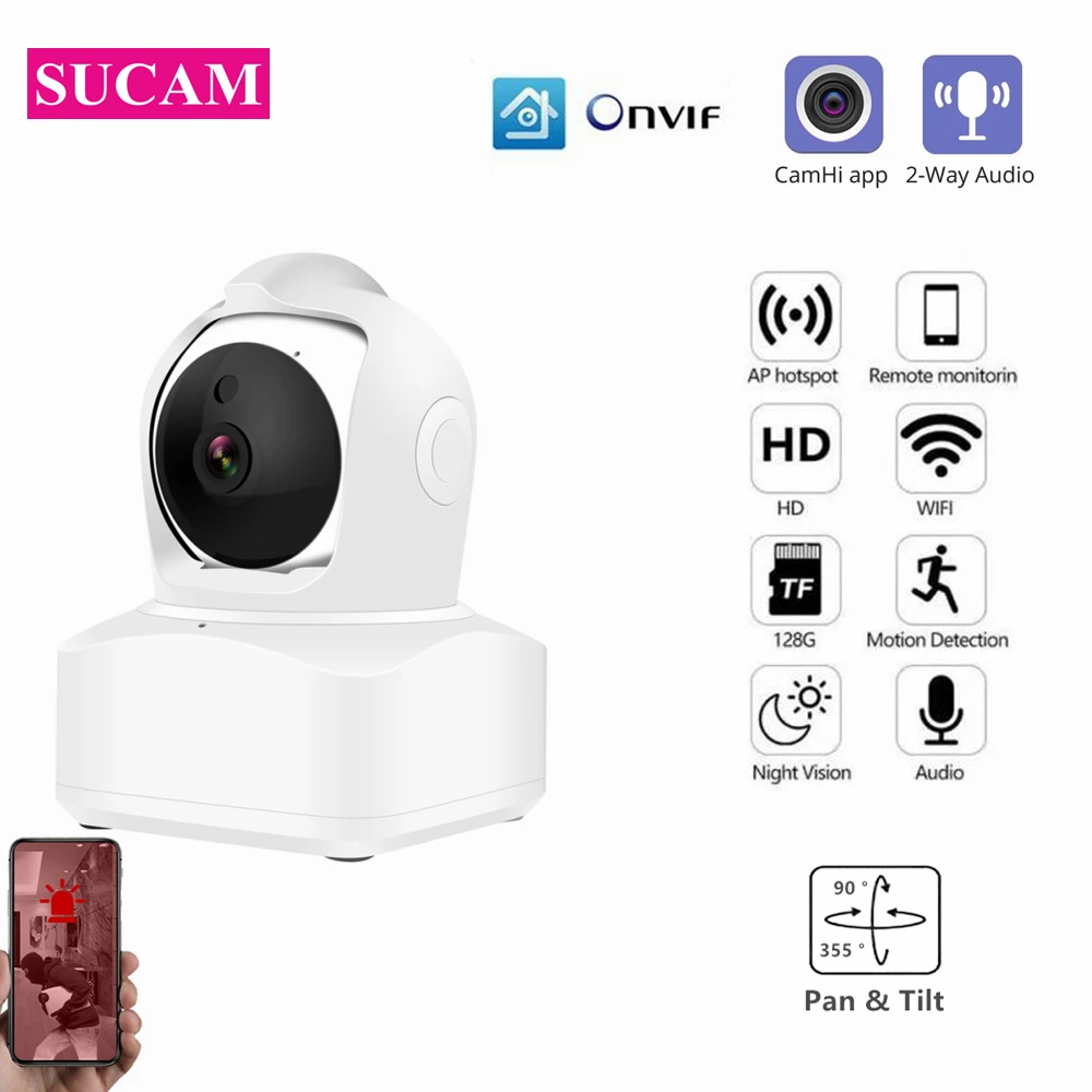 

5MP CAMHI Wireless Home Surveillance CCTV Camera Outdoor Two Way Audio Human Detection WIFI Infrared Security Camera