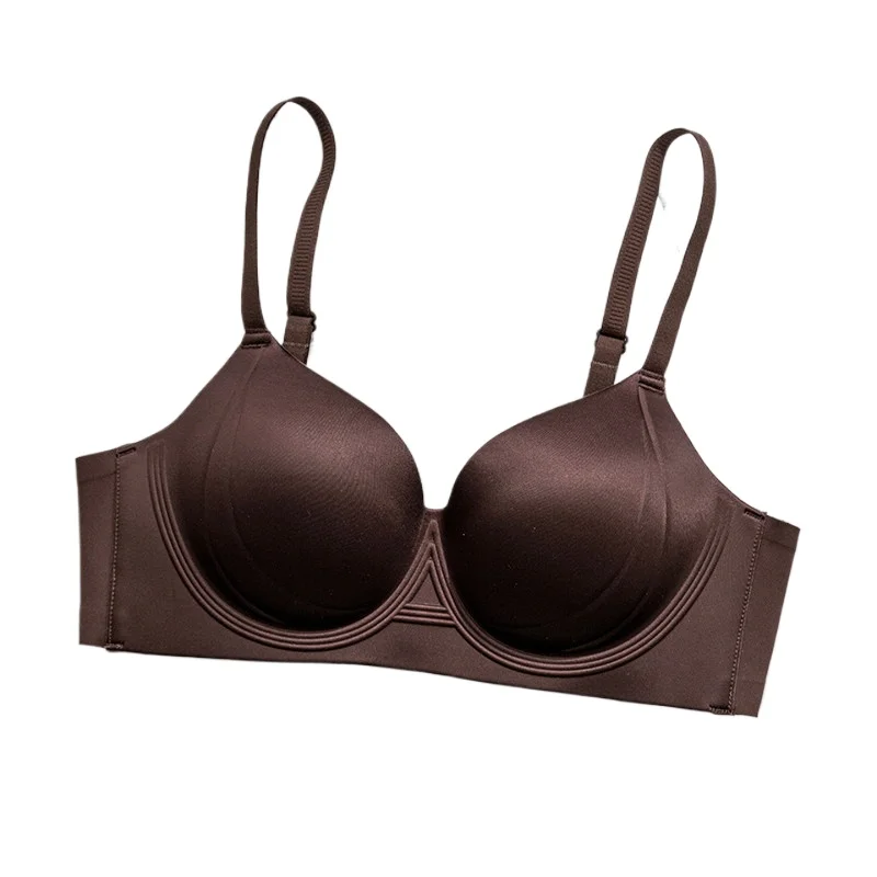 Thickened Version Bralette Women's Underwear No Steel Ring Pure Desire Comfortable Upper Support Sling Adjustable Bra for Women