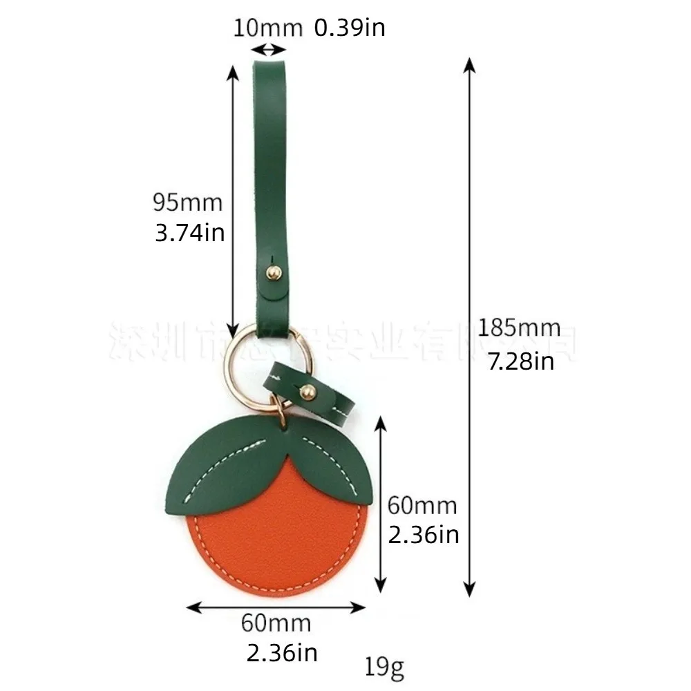 تصميم الأزياء لطيف بو الفاكهة المفاتيح الفاكهة شكل البسيطة بطاقة الوصول حالة سحابة البرتقال حقيبة قلادة هدية #6