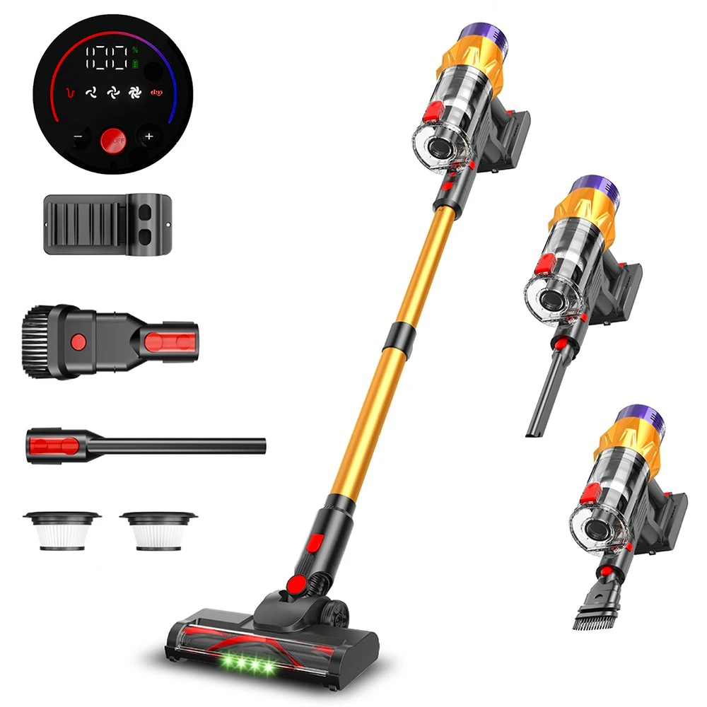 SIHAO 6-in-1 Cordless Handheld Vacuum Cleaner V18 550W Powerful Suction LED Display Vacuum for Household Smart Cleaning