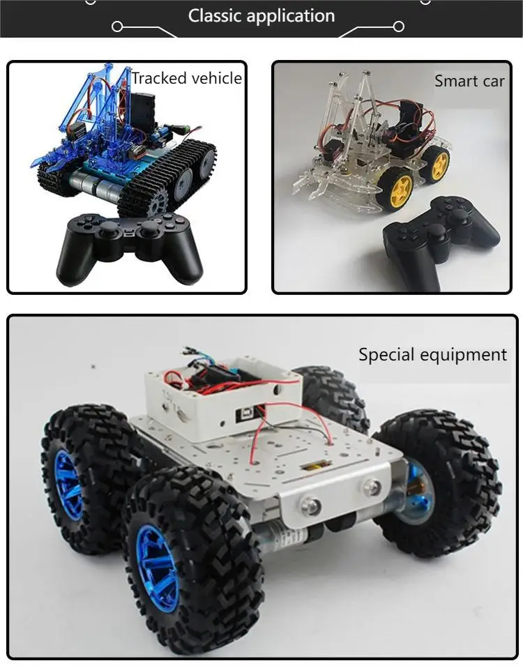 PS2 Joystick Shield Board 5–12 V mit 4 Kanälen Motoren und 8 Kanälen Servos Programmierbarer Roboter für Arduino Roboterauto Roboterarm – Detail 12