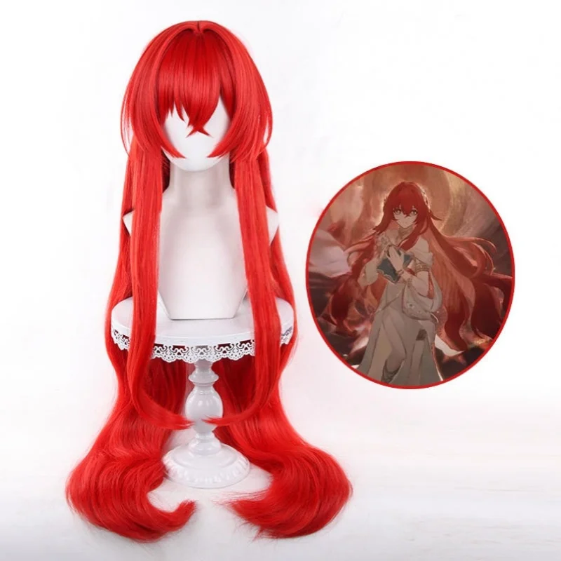 

HSR Honkai Star Rail Tribios Cosplay Wig Tribbie Trianne Trinnon Cosplay Role Play Red Long Hair For Hallowmas Party + Wig Cap