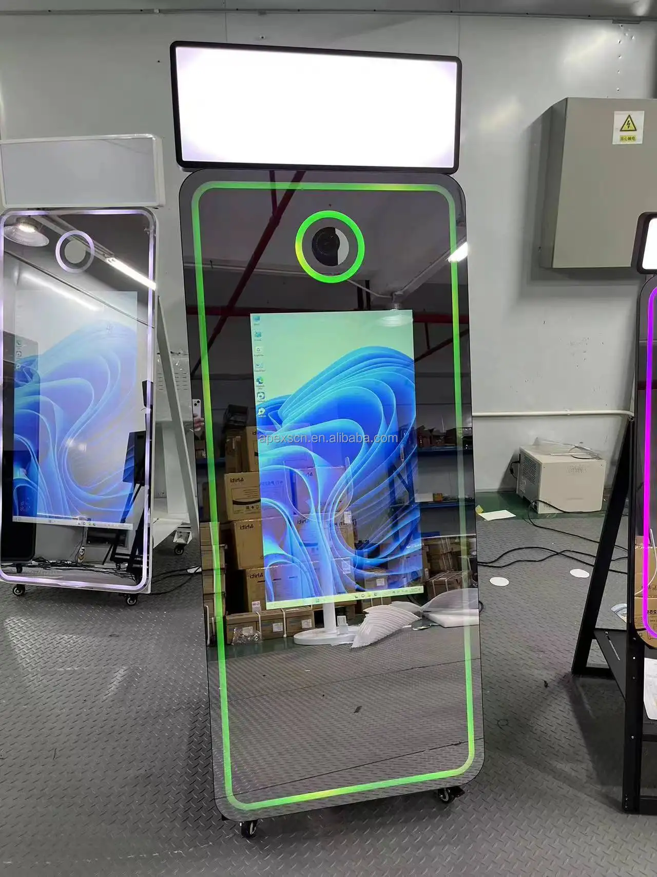 70inch Magic Mirror  Photo Booth  Commercial Selfie Photo Booth Mirror Touch Screen  With Flight Caser