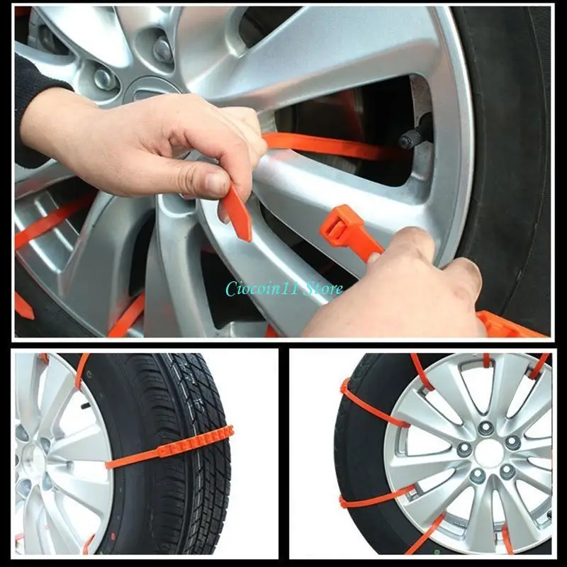 Y1UB Snow Chain for Off-road Car Tyre Non-slip Resists Abrasion Less Vibration Noise