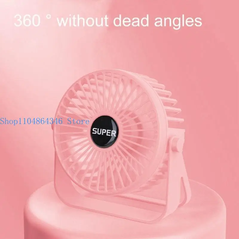 652F USB Desk Fan Hangings Fan 3 Speed Option USB Table Fan Removable Protective Cover for Anywhere
