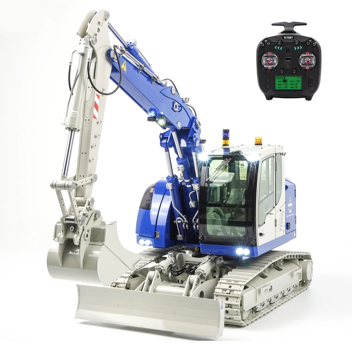 

914 Гидравлический радиоуправляемый экскаватор 1/14 Гусеничный экскаватор Металлическая модель 5-ходовой клапан Гидравлический экскаватор с 3-секционной стрелой Модель радиоуправляемого автомобиля Игрушка