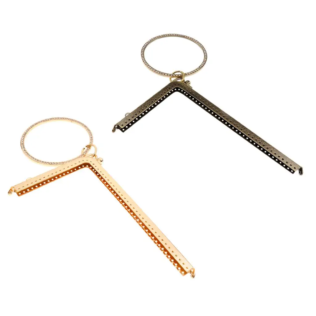 Purse Coins Frame Iron Metal Kiss Clasp Lock for Shoulder Strap Bag DIY Craft Sewing Supplies