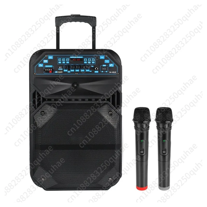 12-Inch audio Bluetooth speaker, outdoor, wireless microphone, high power, performance mobile tie rod, subwoofer