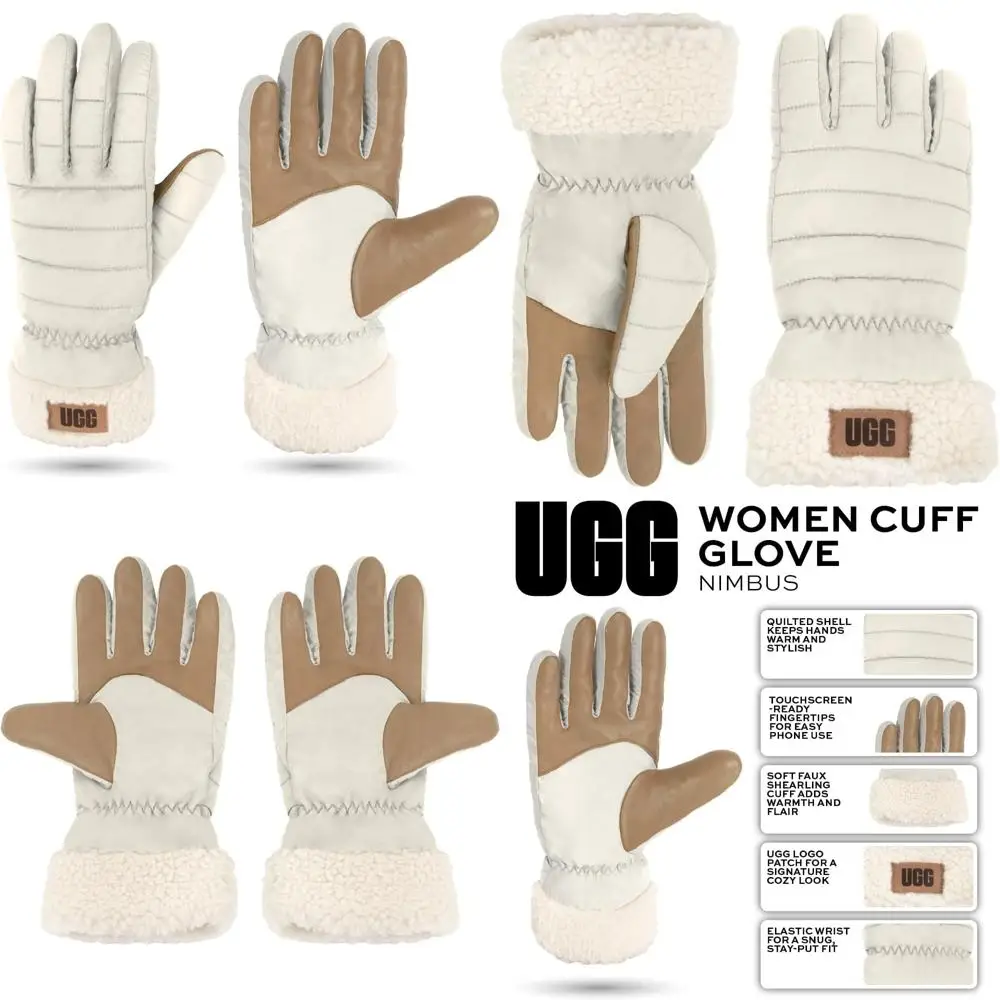 

Women's Waterproof Insulated Fluff Cuff Gloves for All Weather Conditions