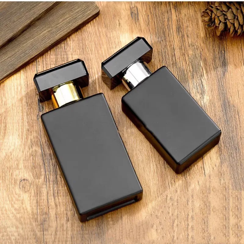 

10pcs/lot 30/50/100ml Matte Black Glass Perfume Bottle Spray Bottle Empty Bayonet Bottles Crimp Nick Perfume Bottle Need A Tool