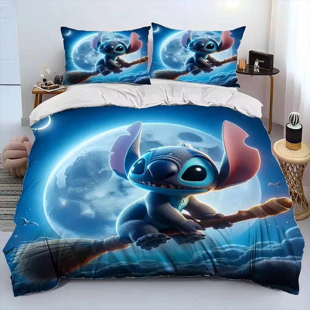 3D Printed Stitch Bedding Sets Comforter Quilt Bed Cover Duvet Cover Pillow Case 2-3 Pieces Sets Kids Adult Bedroom Decor