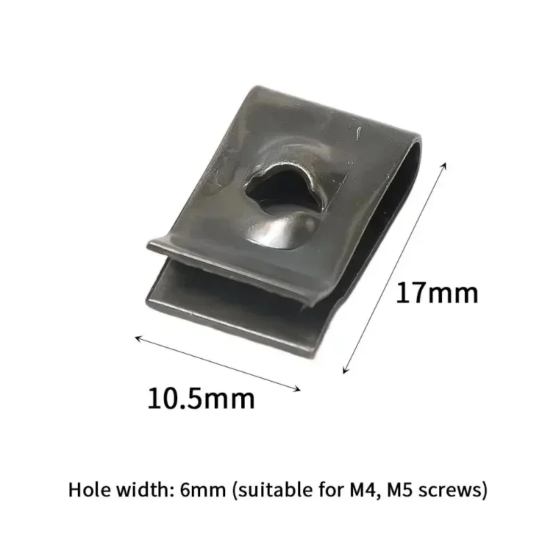 10-60Pcs Car Screw Fasteners U-Type Motorcycles Universal Anti-rust Protection Clip Bumper Fender Trim Panel Fastener Clips