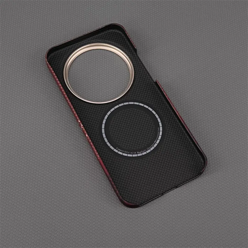 Kevlar Carbon Fiber Phone Case for Xiaomi 17 Ultra Luxury Business Aramid Fiber Magnetic Cover for Magsafe Mi 17U Shell