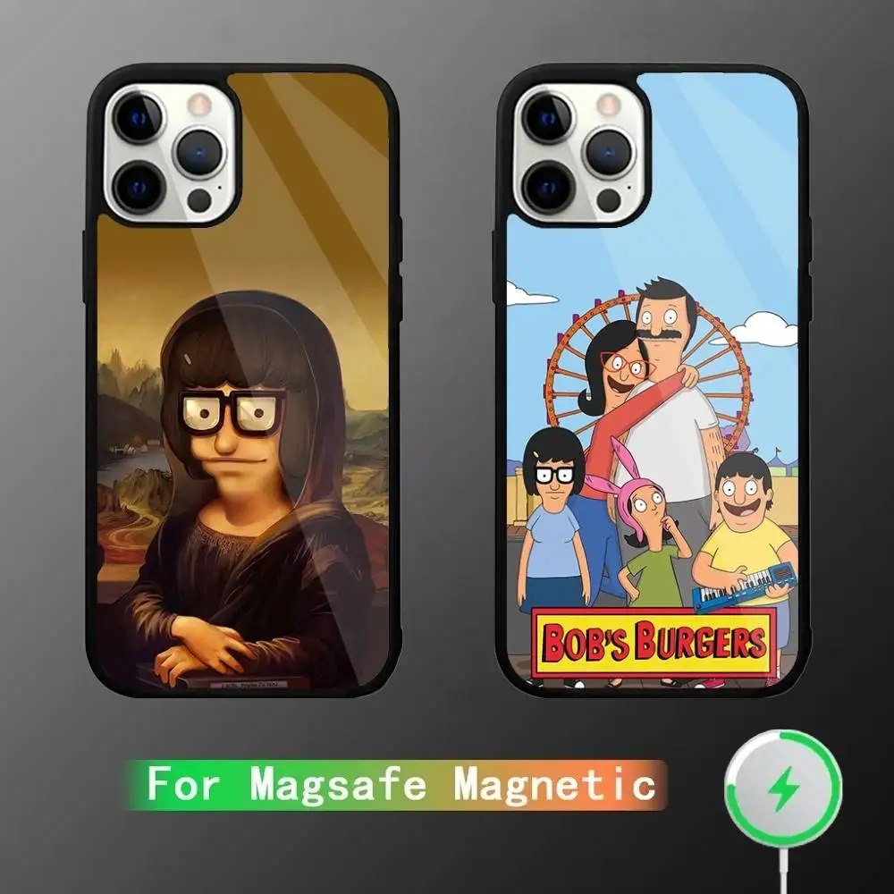 

Cartoon B-Bobs Burgers Phone Case For iPhone 16,15,14,13,12,11,Pro,Max,Plus,Mini,SE New Magsafe Magnetic Wireless Charging