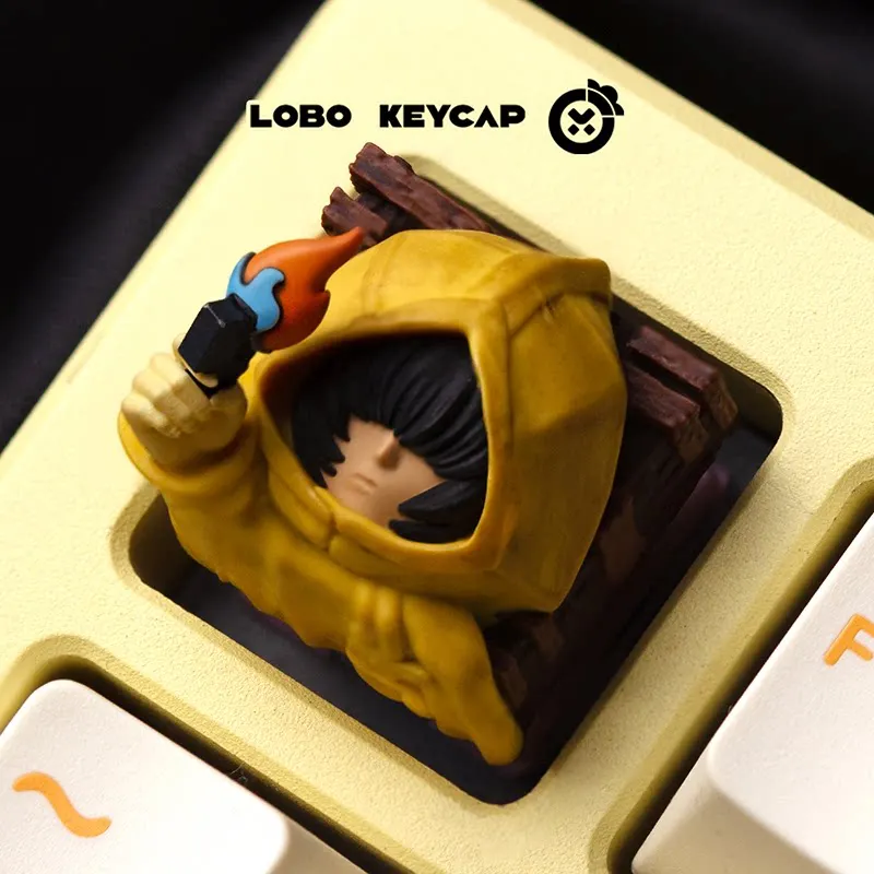 

Diy Little Nightmares Six Mechanical Keyboard Keycaps Six Cross-Axis Mechanical Keyboard Pc Personalized Keycaps Gift Toys