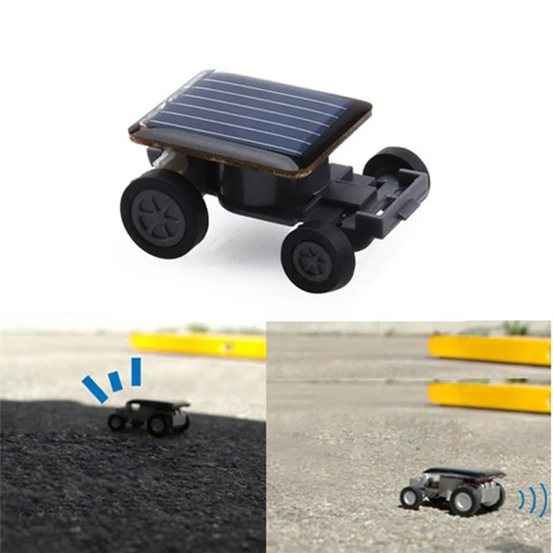 CYGJ-5X Hoge kwaliteit kleinste mini-auto zonne-energie autoracer educatieve gadget kinderen kind zonne-energie zwart