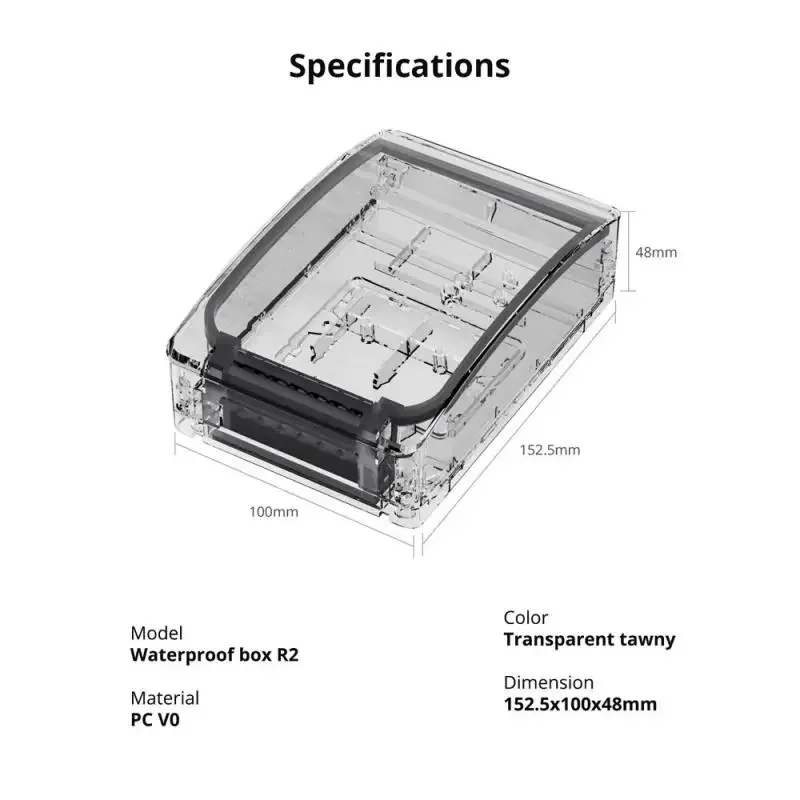 SONOFF Wasserdichte Box R2 Wasserdichte Gehäuse-Anschlussdose, kompatibel mit der BASIC/TH Elite/POW Elite/NSPanel Pro/M5/TX-Serie