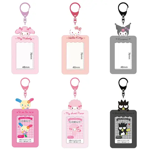 Sanrios Hellokittys Kuromi Scratch Proof Card Holder ID Badge Case Hard Plastic Protector for Student Employees Commuters Campus