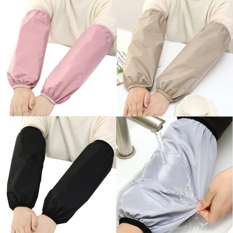 

Solid Color Waterproof And Oil-proof Extended Sleeves Women Men Elastic Arm Sleeve Working Sleeves Lengthened Enlarged Sleeves
