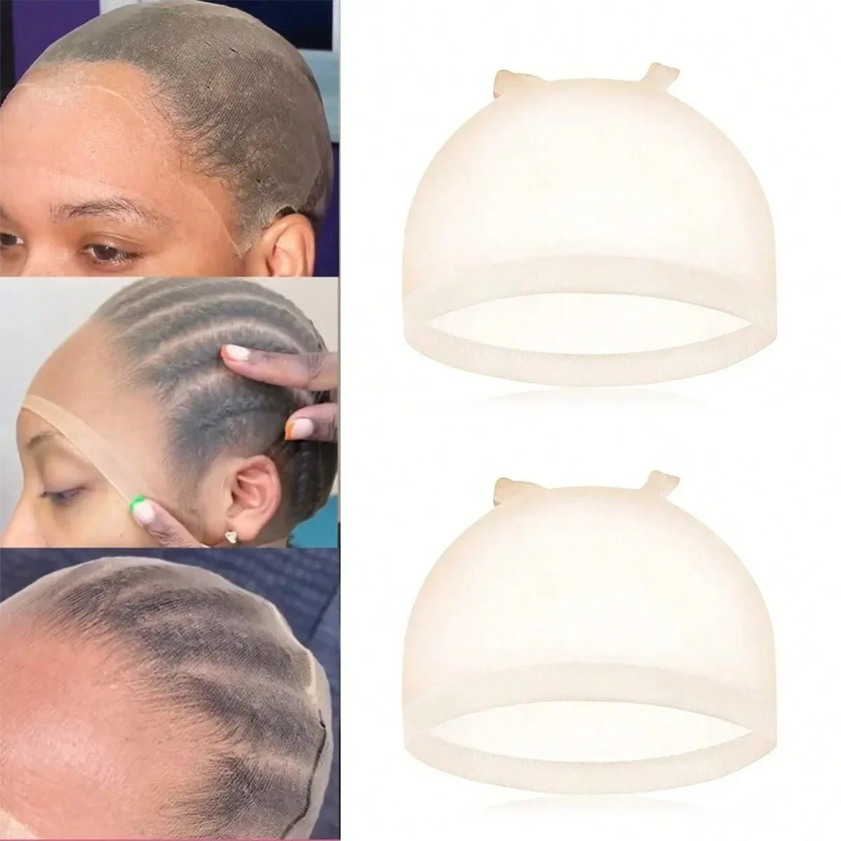 Invisible Hd Wig Cap Thin Stocking Cap Nylon Stretch Mesh Hd Wig Caps Hair Net For Weave Sheer Hd Wig Cap For Wig
