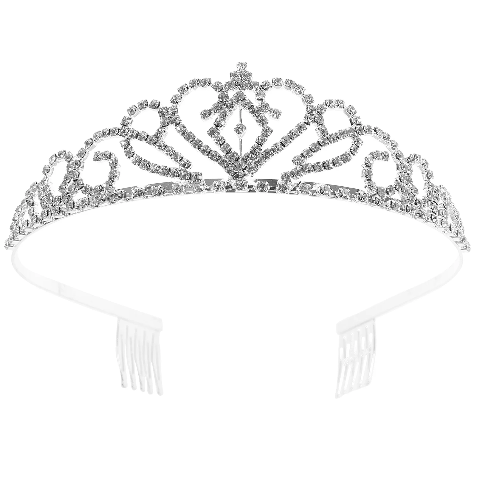 

Rhinestone Crown Crown For Ladies Bridal Baroque Birthday Party Decoration Durable Hair Accessory