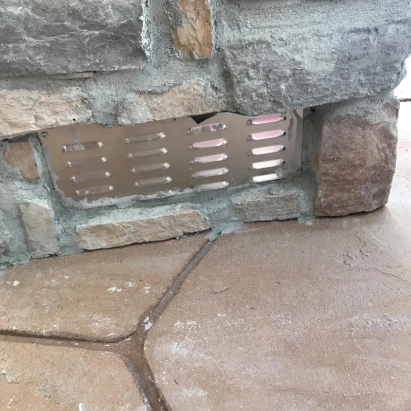 

Heavy Duty Steel Vent Panel Improves Flame Efficiency Outdoor Kitchen Venting Solution Metal Venting Panel for Fire Pits