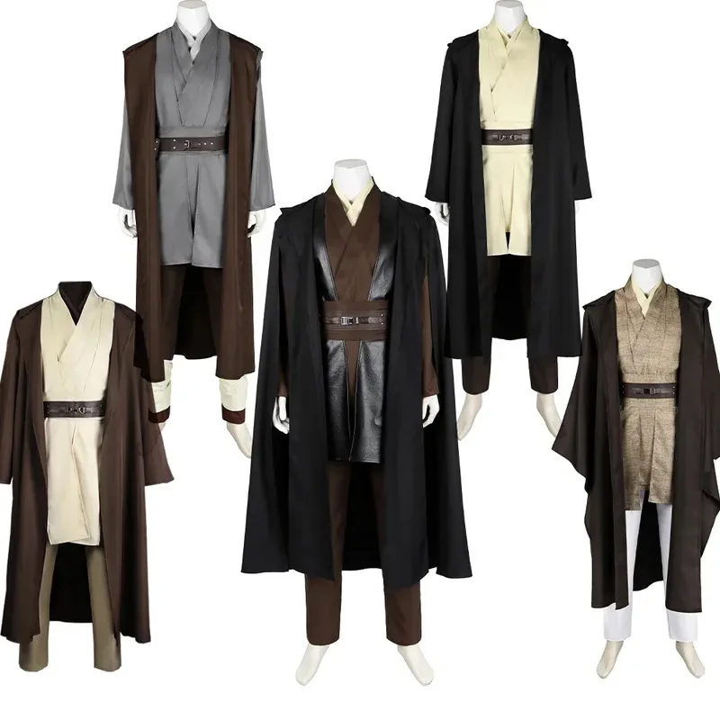 

♥ 2025 New Anakin obiwan kenobi cosplay Costume Knight Adults Men Hooded Uniform Full Set for Halloween Carnival Role Pla ★☆ly99