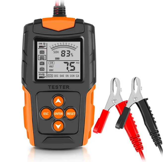 

Hot Sell Car Battery Tester 12V 24V DC Charger Analyzer Capacity Load Tester Cranking System Test