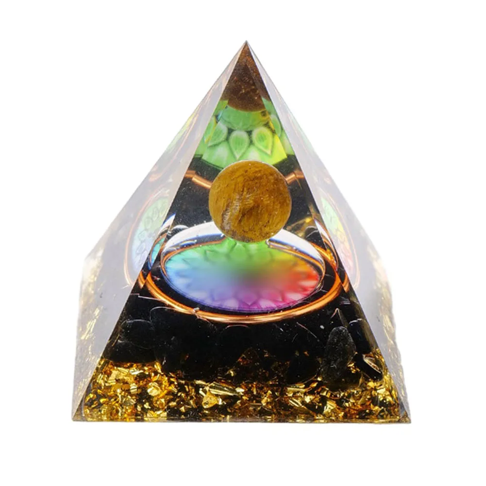for crystal Pyramid Decoration Natural Home Decoration Positive Energy Stone Harmonious for vibes Office and Home Decor