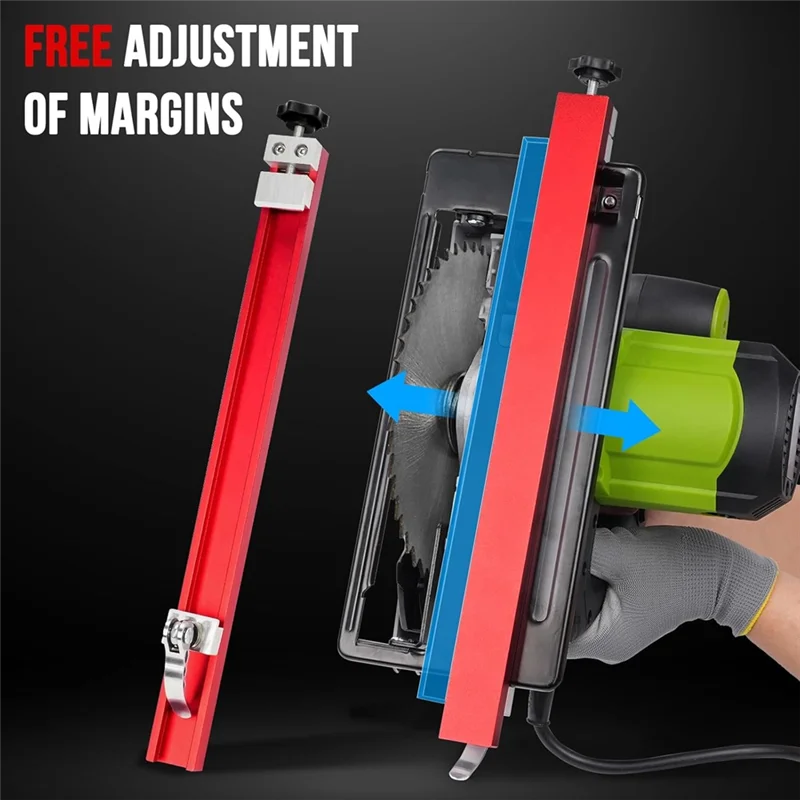 حاجز توجيه منشار دائري - قفل مزدوج 360 مم مرفق سياج معدني لقطع مستقيمة متوازية وتقليم الخشب #5