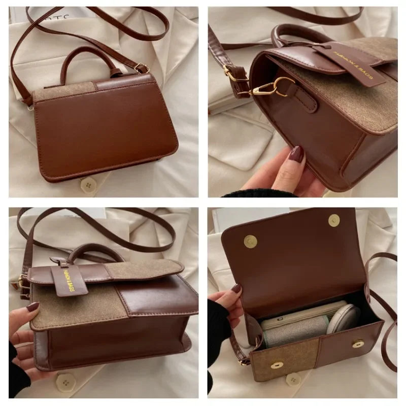 Elegante Damenhandtasche, Umhängetasche, Schultertasche, Tragetasche mit Druckknopfverschluss, Alltagsaccessoire, geometrisches Muster, für Modebegeisterte. – Detail 15