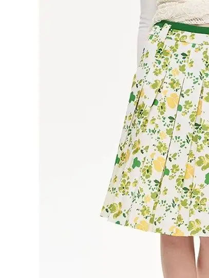 

Korejpaa, винтажная одежда, плиссированная юбка с контрастным цветочным принтом, женская осенняя утягивающая юбка с высокой талией, повседневная Harajuku Faldas, нежная нижняя часть