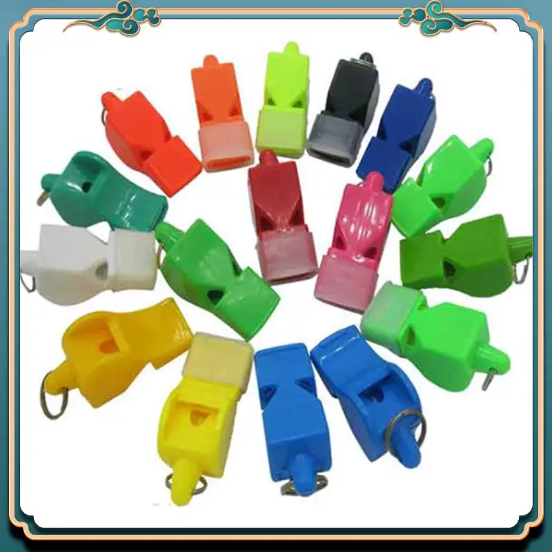 

Latest 250 Pcs Non-Nuclear Professional Referee Whistle Fox Whistle Plastic Life-Saving Whistle Special For Game