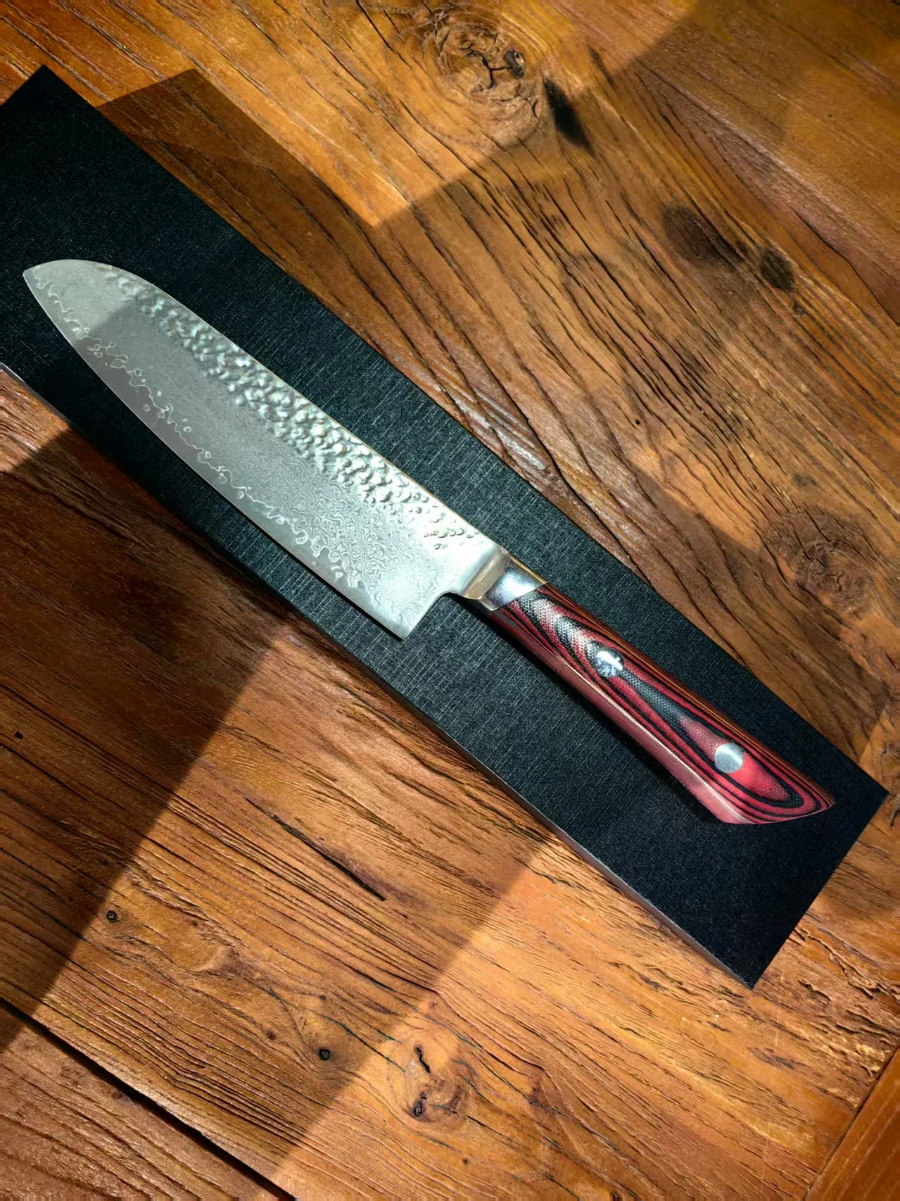 7 Inch Santoku Knife Damascus Steel VG10 Blade Chef Cleaver Meat Slicing Vegetables Handmade Forged Kitchen Knife G10 Handle